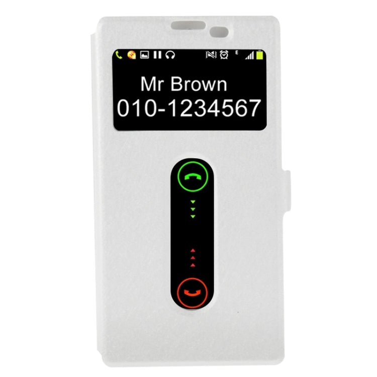 Cross Texture Horizontal Flip Leather Case with Caller ID Display & Holder for Lenovo K80