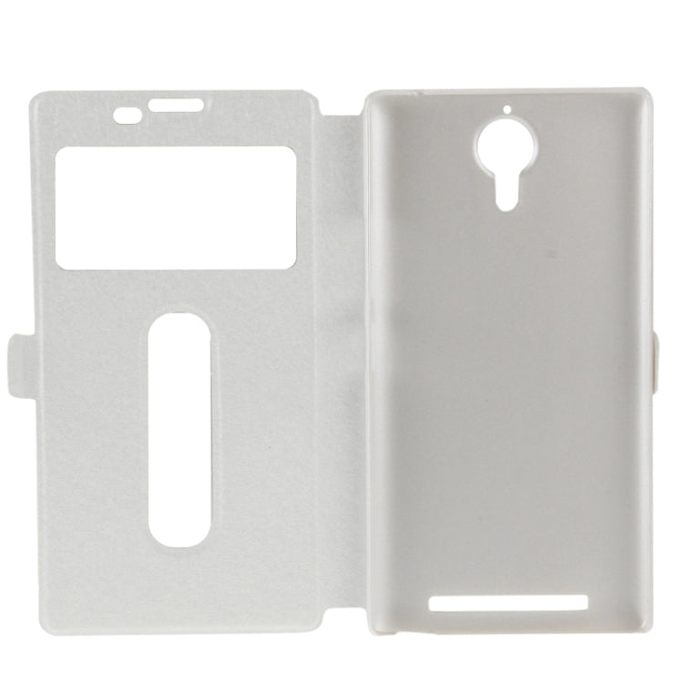 Cross Texture Horizontal Flip Leather Case with Caller ID Display & Holder for Lenovo K80