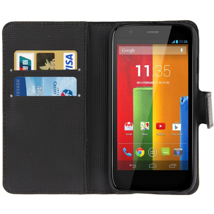 Butterfly Pattern Leather Case with Credit Card Slots & Holder for Motorola G / XT937C / XT1028 / XT1031