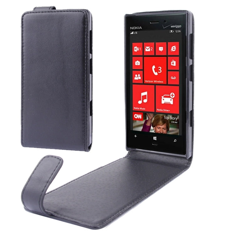 High Quality Vertical Flip Leather Case for Nokia Lumia 928 (Black)