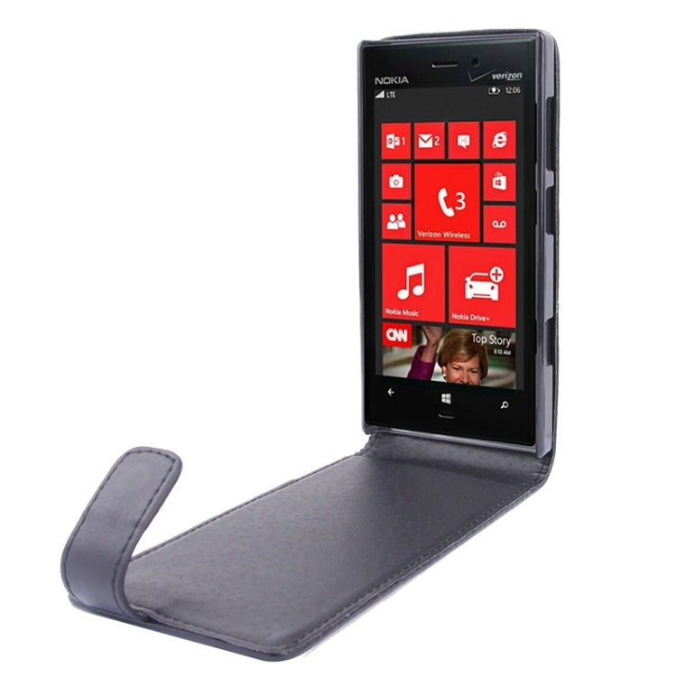 High Quality Vertical Flip Leather Case for Nokia Lumia 928 (Black)