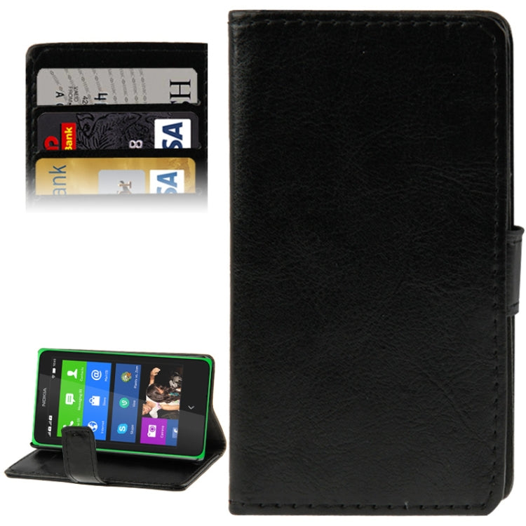 Crazy Horse Texture Flip Leather Case with Credit Card Slots & Holder for Nokia X