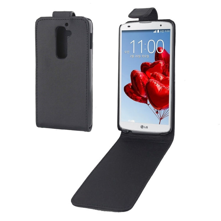Simple Generosity Vertical Flip Leather Case for LG Optimus G2 / D801 / F320 / F340L / LS980(Black)