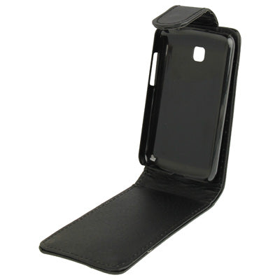 Pure Color Vertical Flip Leather Case for LG Optimus L3 II / E430 (Black)