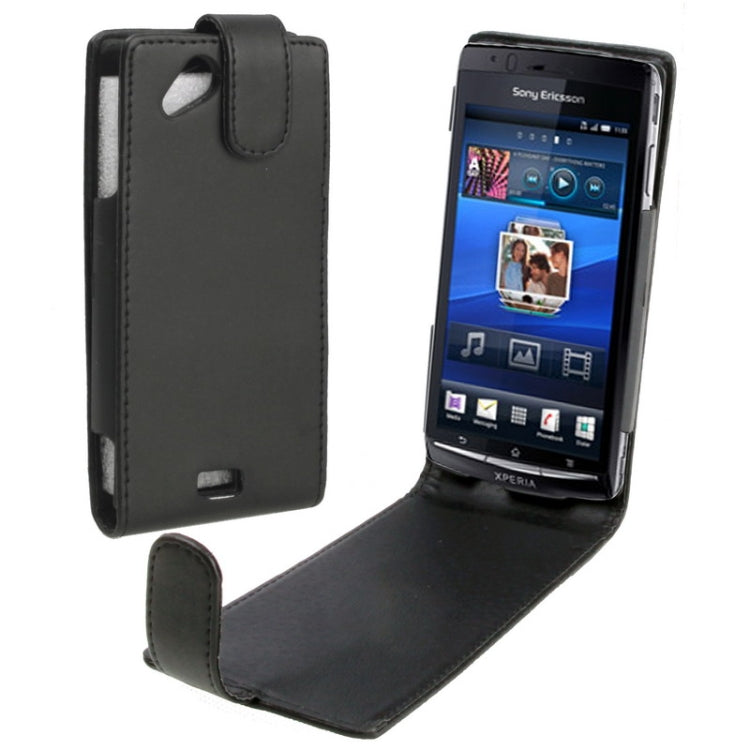 Leather Case for Sony Ericsson Xperia Arc S / LT18i(Black)