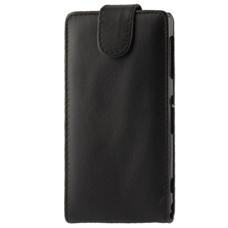 High Quality Vertical Flip Leather Case for Sony Xperia Z1 / L39h (Black)
