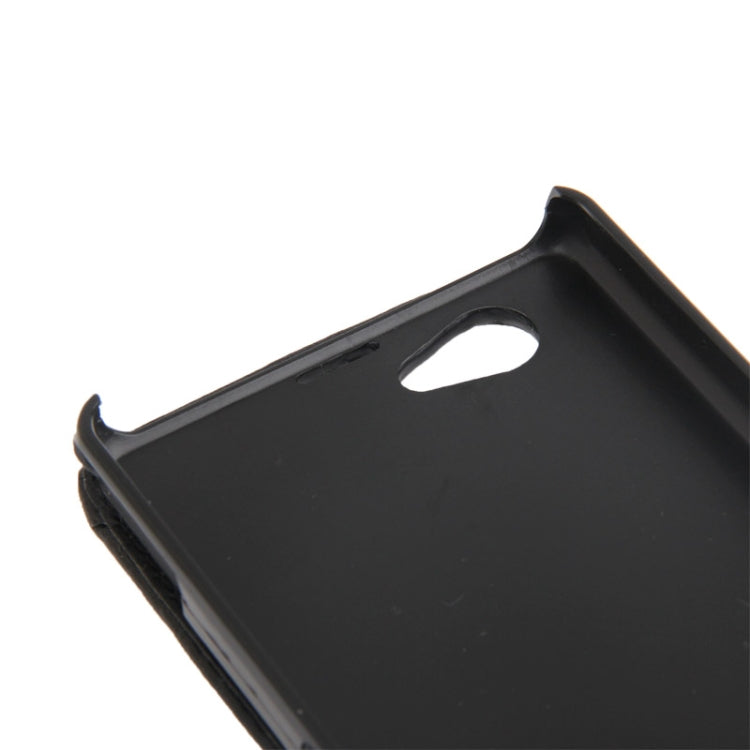 Vertical Flip Leather Case for Sony Xperia Z1 mini (Black)