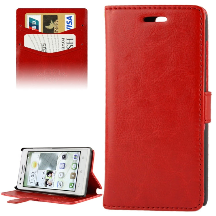 Fine Sheepskin Texture Flip Leather Case with Card Slots & Holder for Huawei Ascend G6 (3G Version),