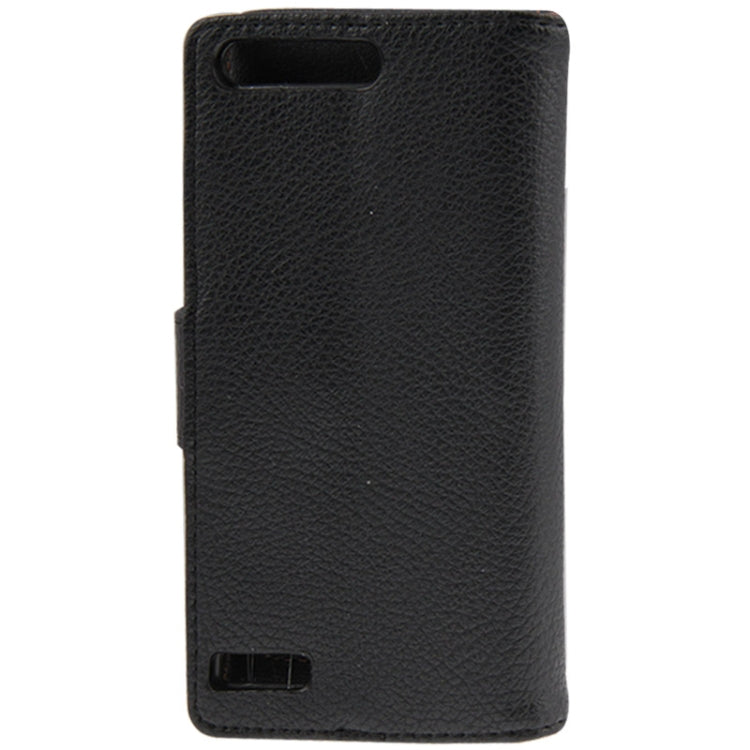 Litchi Texture Horizontal Flip Leather Case with Credit Card Slot & Holder for Huawei Ascend G6-T00 3G / P6 mini