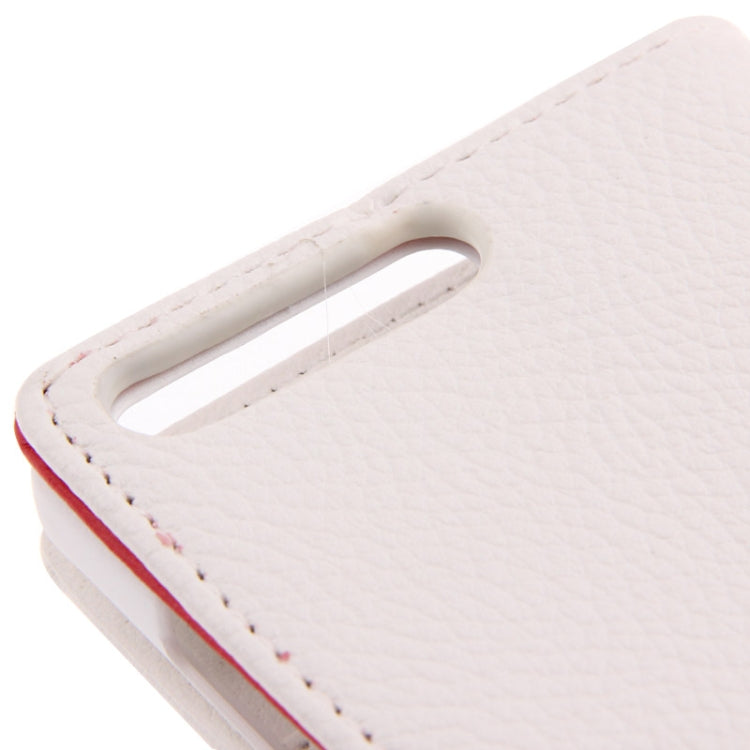 Litchi Texture Horizontal Flip Leather Case with Credit Card Slot & Holder for Huawei Ascend G6-T00 3G / P6 mini