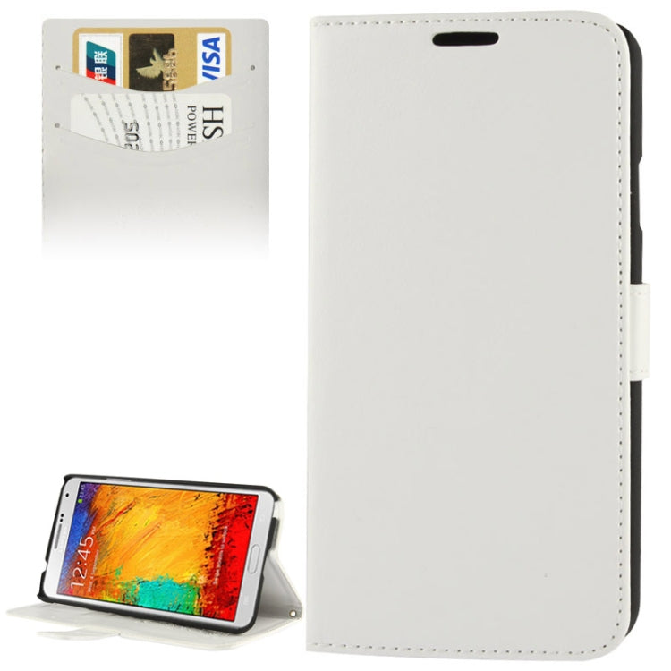 Fine Sheepskin Texture Flip Leather Case with Credit Card Slots & Holder for Galaxy Note 3 Neo / N7505