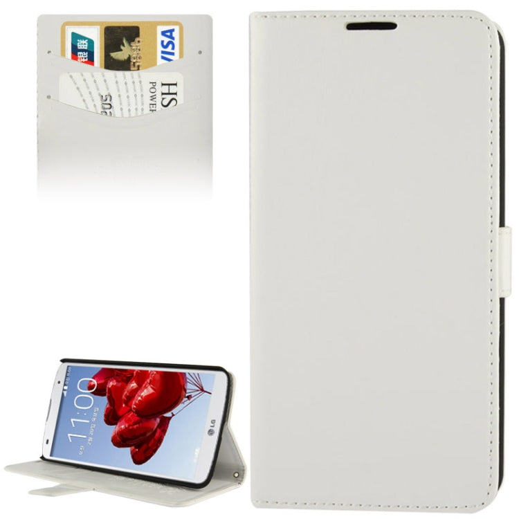 Fine Sheepskin Texture Flip Leather Case with Credit Card Slots & Holder for LG Optimus G / Pro 2