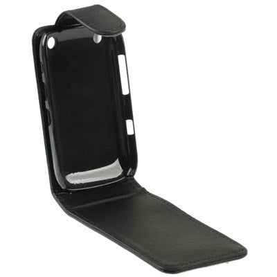 Vertical Flip Leather Case for BlackBerry Curve 9220 (Black)