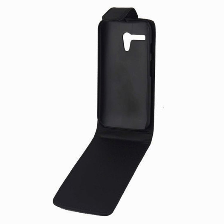Vertical Flip Leather Case for Motorola Moto G / XT937C / XT1028(Black)