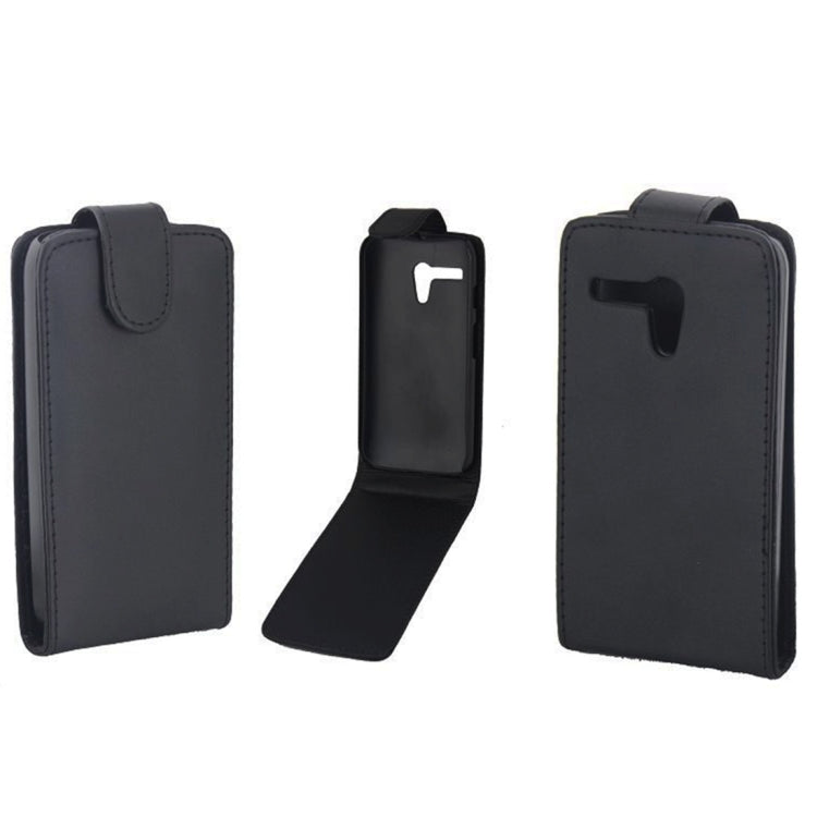 Vertical Flip Leather Case for Motorola Moto G / XT937C / XT1028(Black)