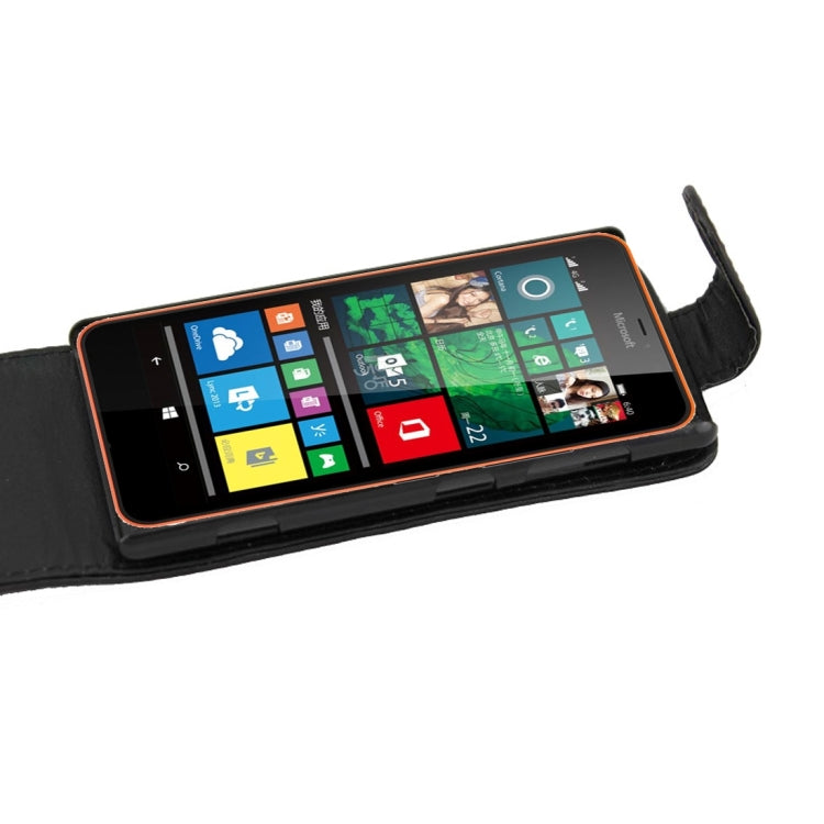 Pure Color Vertical Flip Leather Case for Nokia Lumia 720(Black)