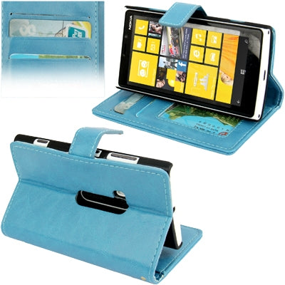 Imitation Sheepskin Texture Horizontal Flip Leather Case with Credit Card Slots & Holder for Nokia Lumia 920