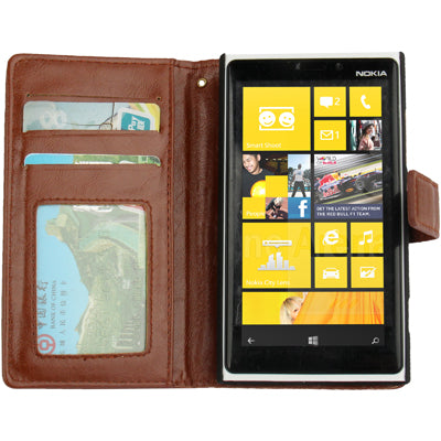 Imitation Sheepskin Texture Horizontal Flip Leather Case with Credit Card Slots & Holder for Nokia Lumia 920