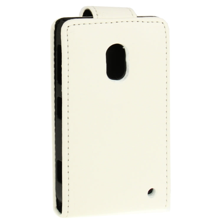 Crazy Horse Texture Vertical Flip Leather Case for Nokia Lumia 620 (White)