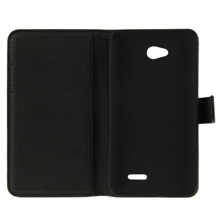 Litchi Texture Flip Leather Case with Credit Card Slots & Holder for LG L70 / Dual D325
