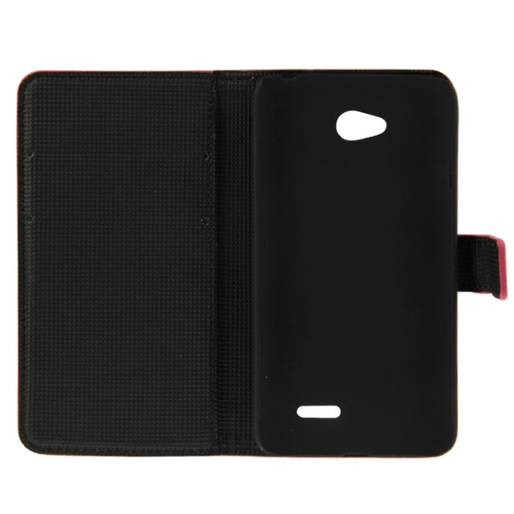 Litchi Texture Flip Leather Case with Credit Card Slots & Holder for LG L70 / Dual D325
