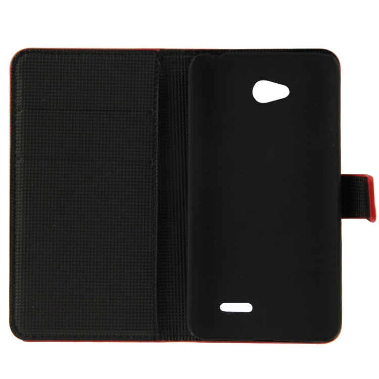 Litchi Texture Flip Leather Case with Credit Card Slots & Holder for LG L70 / Dual D325