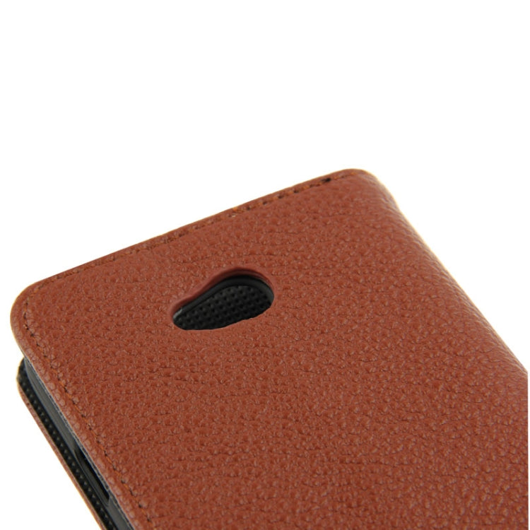 Litchi Texture Flip Leather Case with Credit Card Slots & Holder for LG L70 / Dual D325