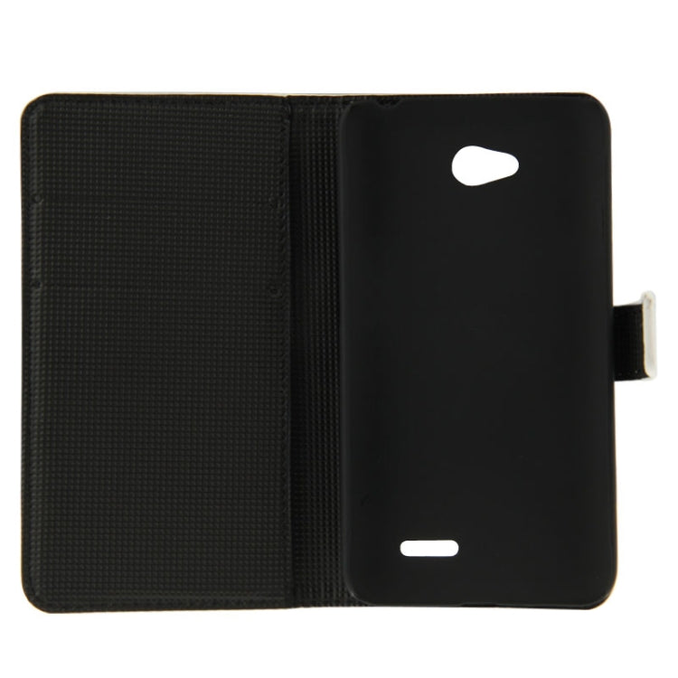 Litchi Texture Flip Leather Case with Credit Card Slots & Holder for LG L70 / Dual D325