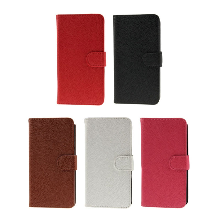 Litchi Texture Flip Leather Case with Credit Card Slots & Holder for LG L70 / Dual D325