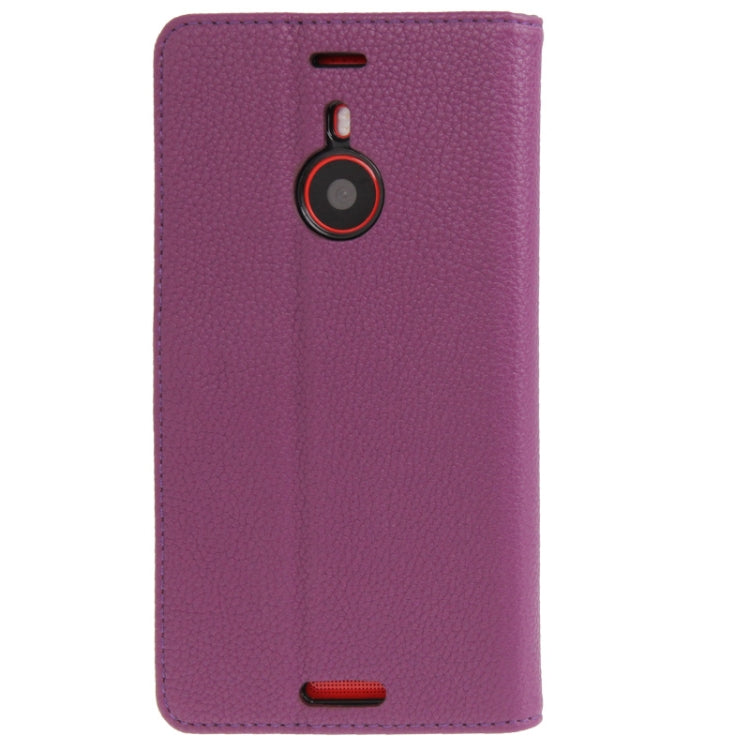 Litchi Texture Leather Case with Credit Card Slots & Holder for Nokia Lumia 1520 / Bendit  (Purple)