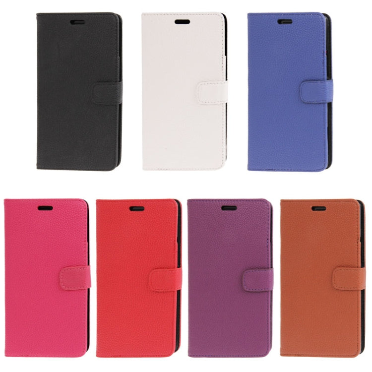 Litchi Texture Leather Case with Credit Card Slots & Holder for Nokia Lumia 1520 / Bendit  (Purple)