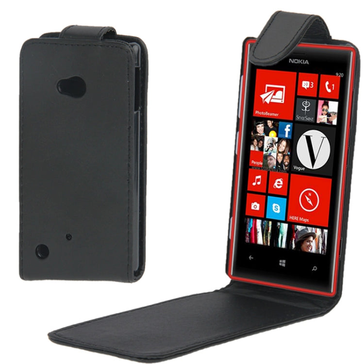 Vertical Flip Leather Case for Nokia Lumia 720(Black)
