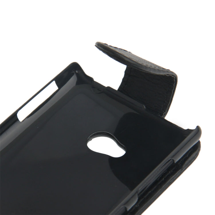 Vertical Flip Leather Case for Nokia Lumia 720(Black)