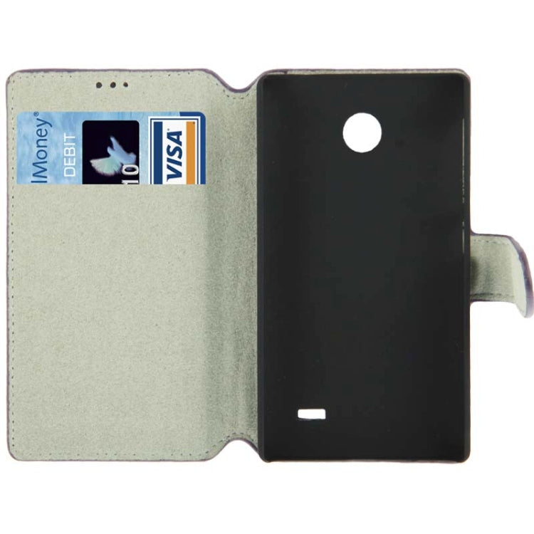 Fine Sheepskin Texture Leather Case with Credit Card Slots & Holder for Nokia X / X+