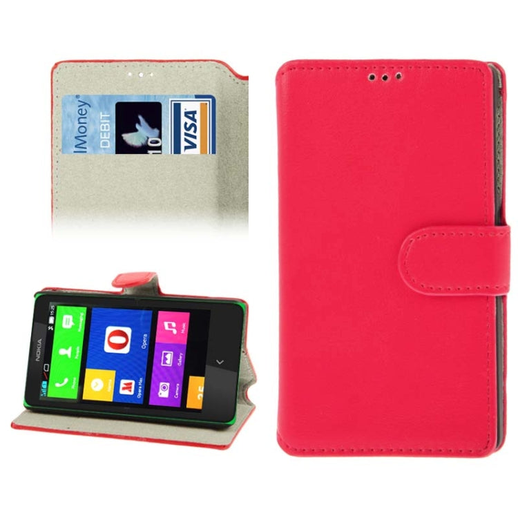 Fine Sheepskin Texture Leather Case with Credit Card Slots & Holder for Nokia X / X+