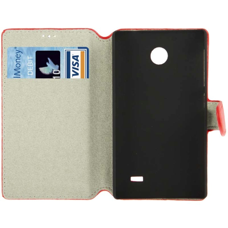 Fine Sheepskin Texture Leather Case with Credit Card Slots & Holder for Nokia X / X+