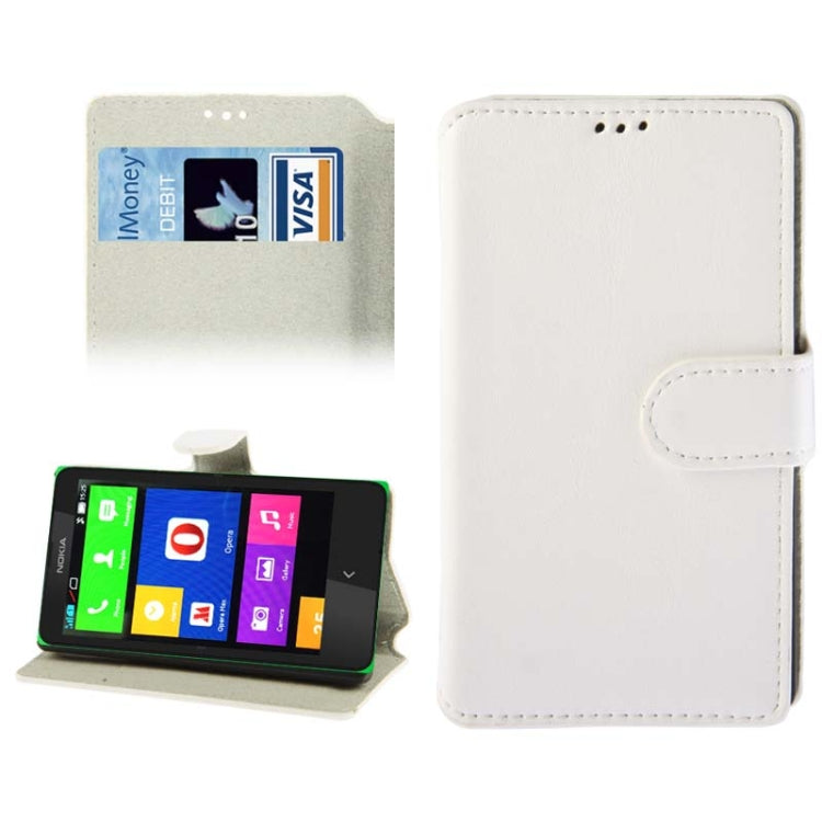 Fine Sheepskin Texture Leather Case with Credit Card Slots & Holder for Nokia X / X+