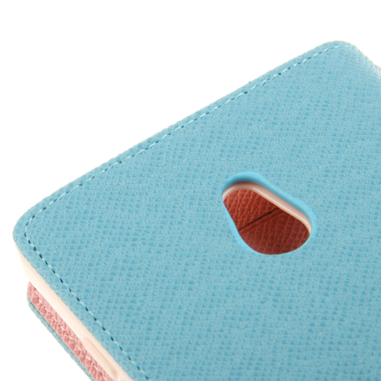 2-Color Series Cross Texture Leather Case with Credit Card Slots & Holder & Lanyard for Nokia XL