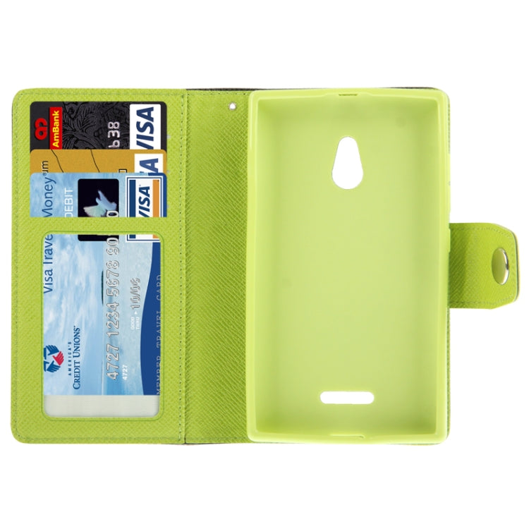 2-Color Series Cross Texture Leather Case with Credit Card Slots & Holder & Lanyard for Nokia XL