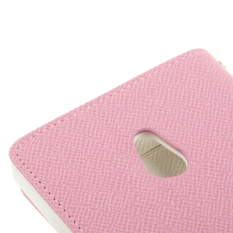 2-Color Series Cross Texture Leather Case with Credit Card Slots & Holder & Lanyard for Nokia XL