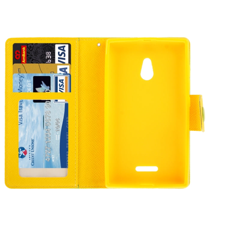 2-Color Series Cross Texture Leather Case with Credit Card Slots & Holder & Lanyard for Nokia XL