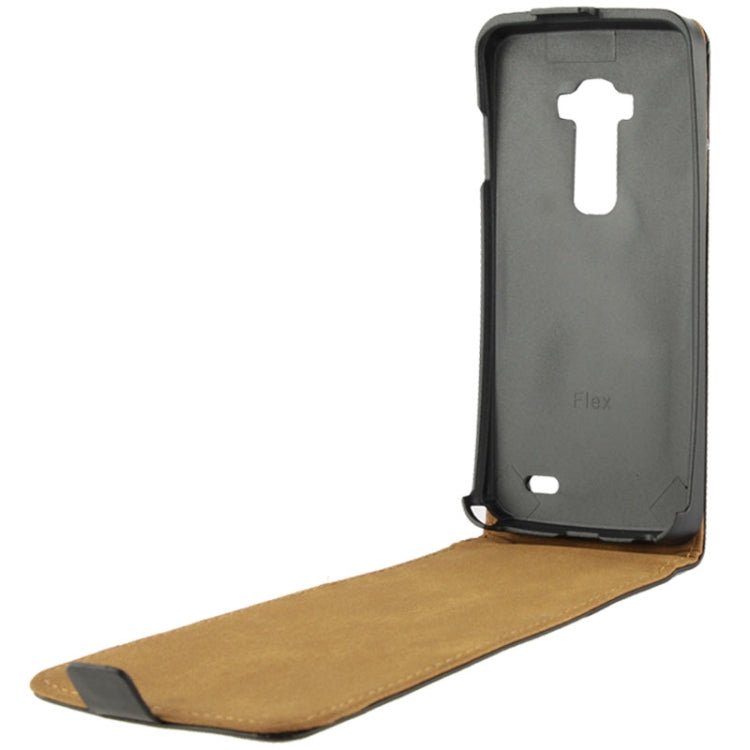 Vertical Flip Leather Magnetic Buckle Case for LG G Flex (Black)