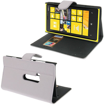 Litchi Texture Leather Case with Credit Card Slots and Holder for Nokia Lumia 920