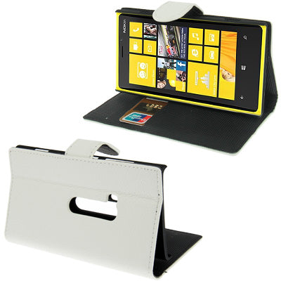 Litchi Texture Leather Case with Credit Card Slots and Holder for Nokia Lumia 920