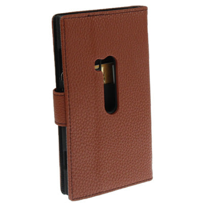 Litchi Texture Leather Case with Credit Card Slots and Holder for Nokia Lumia 920