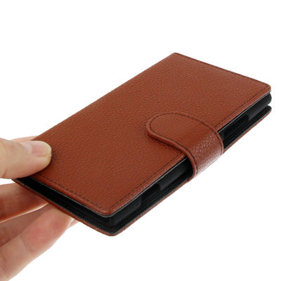 Litchi Texture Leather Case with Credit Card Slots and Holder for Nokia Lumia 920