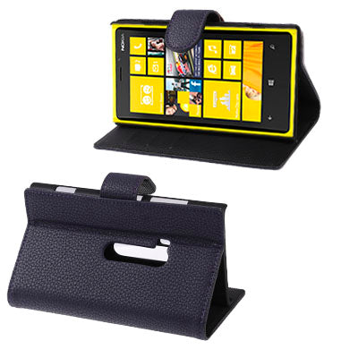 Litchi Texture Leather Case with Holder for Nokia Lumia 920