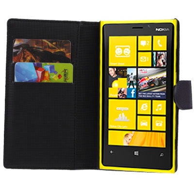 Litchi Texture Leather Case with Holder for Nokia Lumia 920