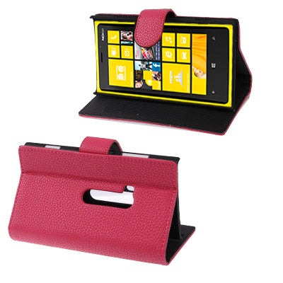 Litchi Texture Leather Case with Holder for Nokia Lumia 920