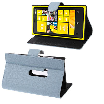 Litchi Texture Leather Case with Holder for Nokia Lumia 920